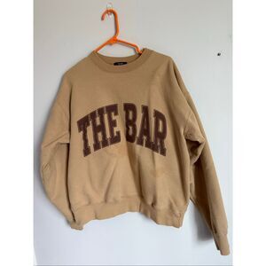 The Bar Seeatshirt M Tan and Chocolate Chip